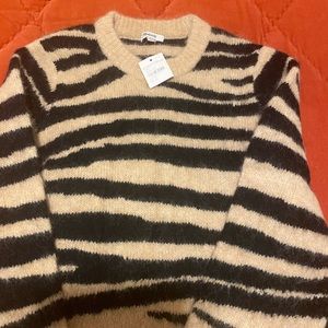 New MADEWELL ZABRA PRINT SWEATER